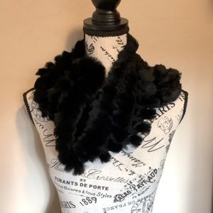 Adrienne Landau Rex Rabbit Fur Stole